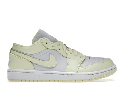 Женские кроссовки Jordan 1 Low Lemonade, бело‑лимонные