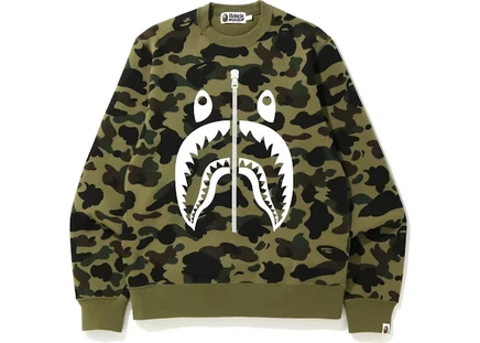 Мужской свитшот Bape 1st Camo White Shark, зеленый