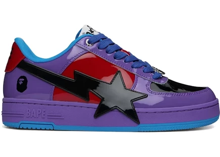 Мужские кроссовки Bape Bapesta OS #1 M2, фиолетово-красные