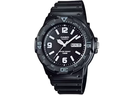 Мужские часы Casio MRW-200H-1B2 кварцевые, корпус и ремешок из смолы, 45 мм