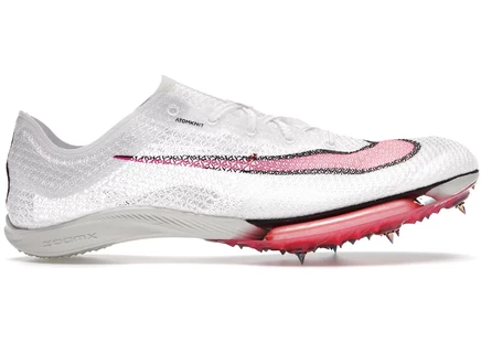 Беговые шиповки Nike Air Zoom Victory, бело-чёрные
