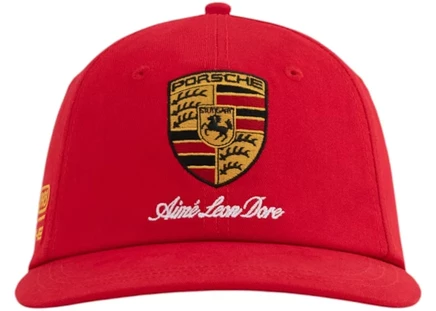 Мужская кепка aime leon dore x porsche 993 turbo logo, красная