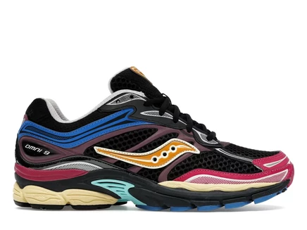 Мужские кроссовки Saucony ProGrid Omni 9, черные с разноцветными вставками