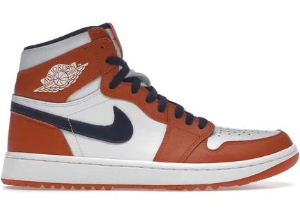 Кроссовки Jordan 1 High Golf, терракотовые/тёмно-синие