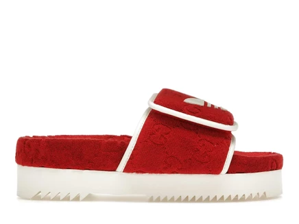 Женские слайды Gucci x adidas Monogram Slide, красные