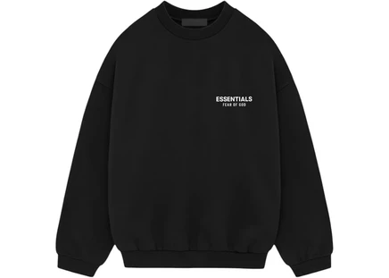 Унисекс свитшот Fear of God Essentials FW24, флисовый, черный