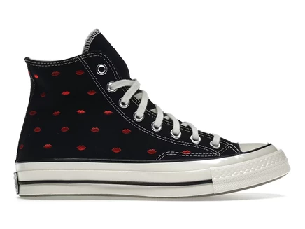 Унисекс кеды Converse Chuck Taylor All Star 70 Hi с вышивкой губ, черные
