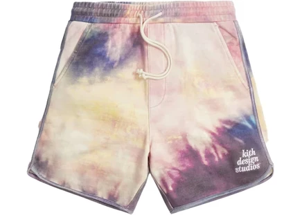 Мужские шорты KITH Tie Dye Jordan, фиолетово-розовые