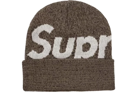 Унисекс шапка Supreme Big Logo, коричневая