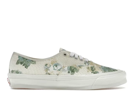 Унисекс кеды Vans OG Authentic LX Kith for Vault Vintage Floral, серо-бежевый/желтый