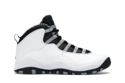 Детские кроссовки Jordan 10 Retro Steel, бело-серые