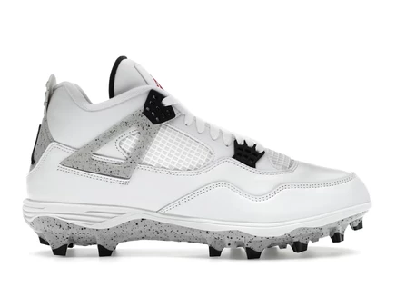 Мужские бутсы Jordan 4 Retro TD Cleat, White Cement