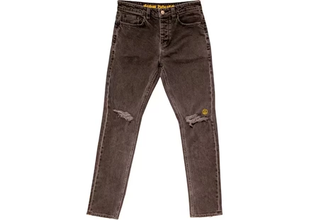 Мужские зауженные джинсы Drew House Distressed, черная стирка