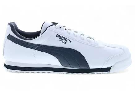 Мужские кроссовки Puma Roma Basic, белые/темно-синие