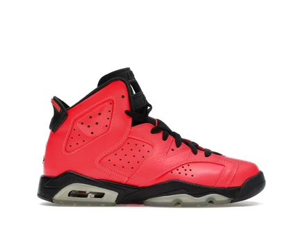 Детские кроссовки Jordan 6 Retro Infrared 23, черно-красные