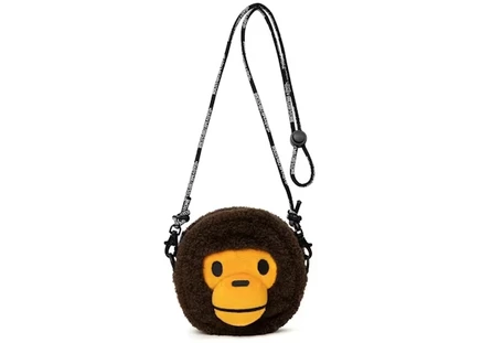 Унисекс сумка через плечо Bape Baby Milo Face, коричневая