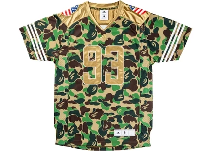 Мужская джерси BAPE x Adidas SB, зеленая