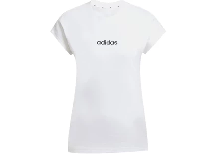 Женская футболка adidas essentials linear, бело-черная