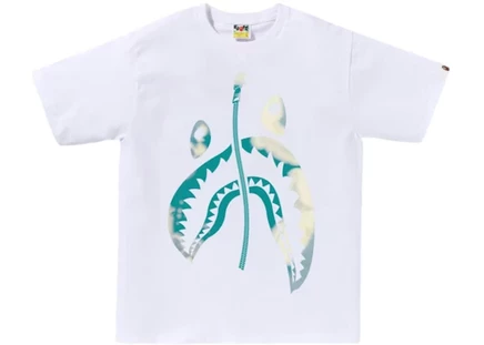 Мужская футболка Bape Tie Dye Twist Shark, белая