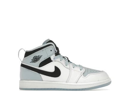 Детские кроссовки Jordan 1 Mid SE 2023, ледяно-голубые