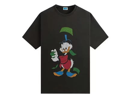 Мужская винтажная футболка Kith Disney «Скрудж», черная