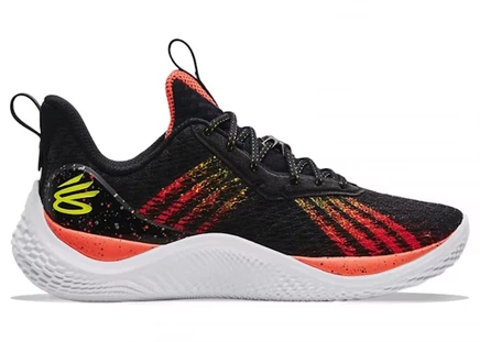 Детские кроссовки Under Armour Curry Flow 10 Iron Sharpens Iron, черно-красно-желтые