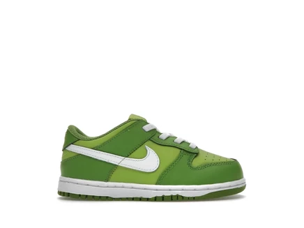 Детские кроссовки Nike Dunk Low Chlorophyll (TD), зелено-белые
