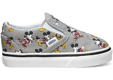Детские кеды Vans Slip-On Disney Mickey Mouse, серые