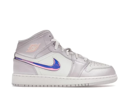 Детские кроссовки Jordan 1 Mid SE Barely Grape