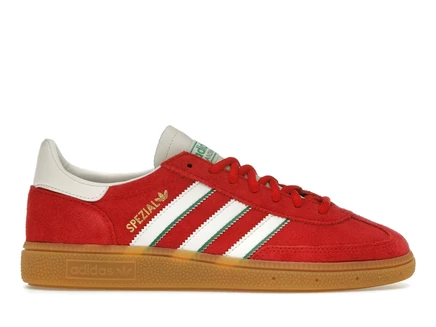 Мужские кроссовки Adidas Handball Spezial, красно-зеленые