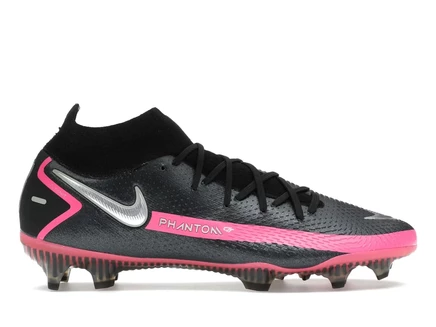 Мужские бутсы Nike Phantom GT Elite DF FG, черно-розовые