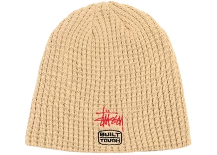 Мужская шапка-бини Stussy Waffle Built Tough Skullcap, песочная