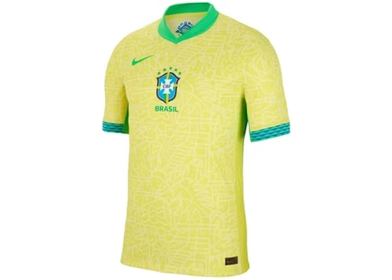 Мужская игровая футболка Nike Brazil 2024, желто-зеленая