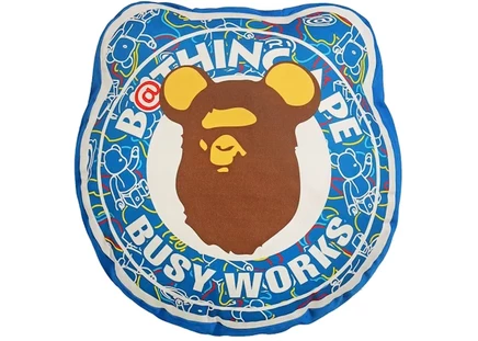 Подушка Bape x Medicom Toy Bearbrick Camo Bear, синяя