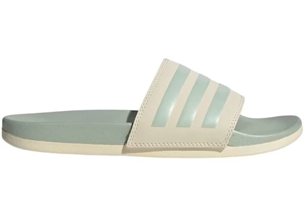 Женские сланцы Adidas Adilette Comfort Slides, бело-зеленые