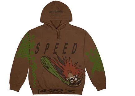 Мужское худи Travis Scott Cactus Jack Speed, коричневое