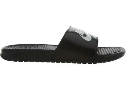 Мужские сланцы Nike Benassi JDI, черные с платиновым