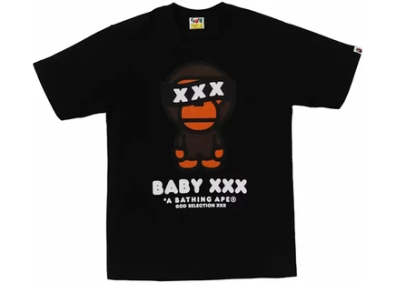 Мужская футболка Bape x God Selection XXX Baby Milo, черная