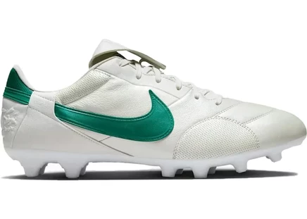 Мужские футбольные бутсы Nike Premier 3 FG, бело-зеленые