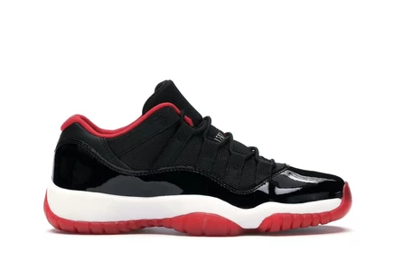 Детские кроссовки Jordan 11 Retro Low Bred, черно-красные