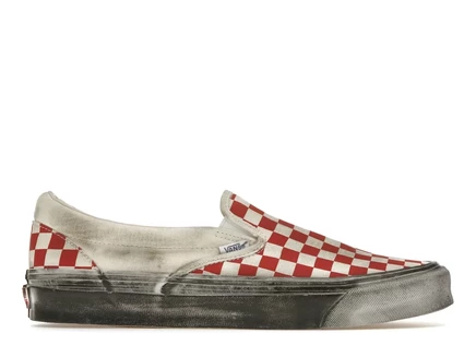 Мужские слипоны Vans Vault Slip-On LX, красно-белые