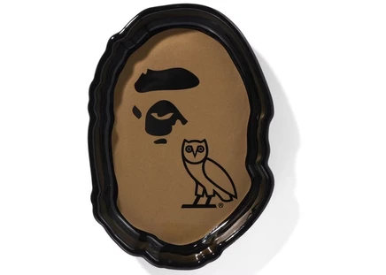 BAPE x OVO Ape Head Cigar Ashtray Black Gold black gold