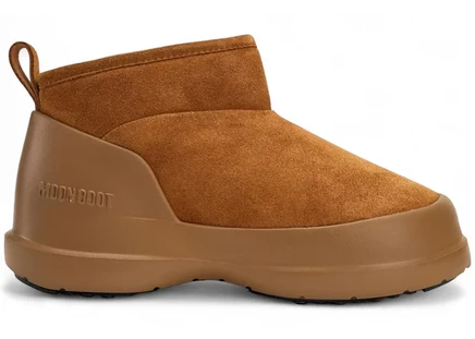 Женские ботинки Moon Boot Luna Low, замшевые, коньячный