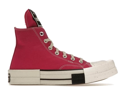 Converse TURBODRK Laceless Chuck Taylor All Star 70 Hi Rick Owens DRKSHDW Cactus Flower Pink cactus flower/egret/natural ivory