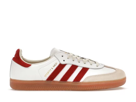 Мужские кроссовки Adidas Samba Sporty & Rich, белые/бордовые