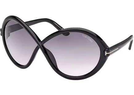 Солнцезащитные очки Tom Ford Jada Butterfly, черно-серые