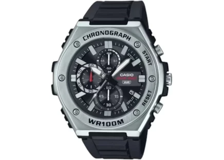 Мужские часы Casio MWA-300H-1A, корпус нерж. сталь 52 мм, черный циферблат