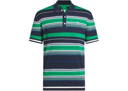 Мужское поло Adidas Knit Polo, ночное индиго/зеленое