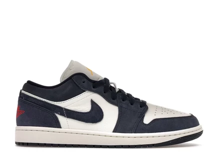 Мужские кроссовки Jordan 1 Low SE, замшевые, обсидиановые