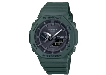 Мужские часы Casio G-Shock GAB2100-3A, 45 мм, кварцевые, корпус и ремешок из полимерной смолы, черный циферблат